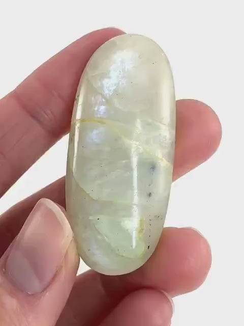 Flashy Garnierite Cabochon | Madagascar Moonstone Gemstone