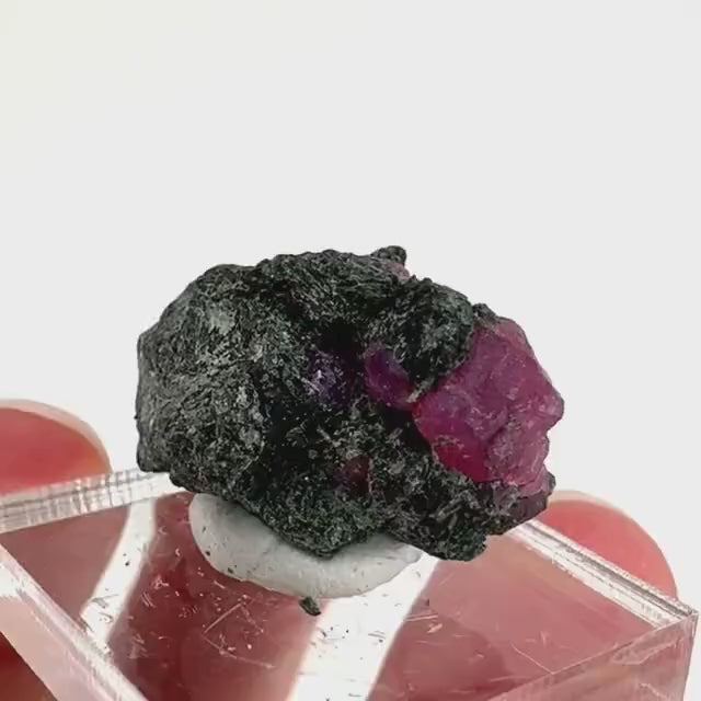 Natural Ruby on Matrix (Tanzania) | red ruby, authentic ruby, corundum var. ruby, mineral specimen