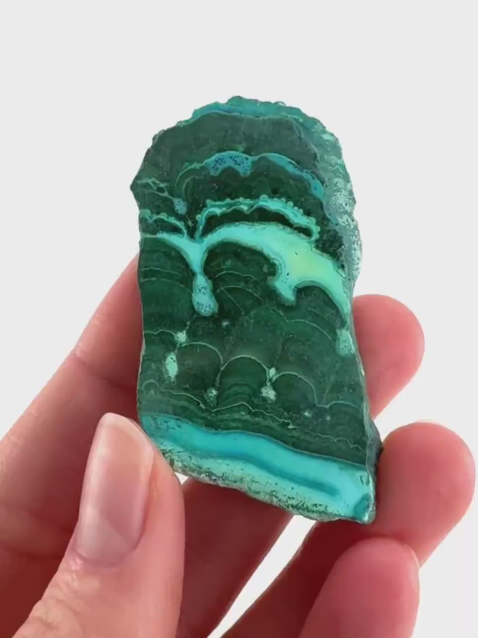 Malachite & Chrysocolla Slice | Polished Malacolla Crystal Slab