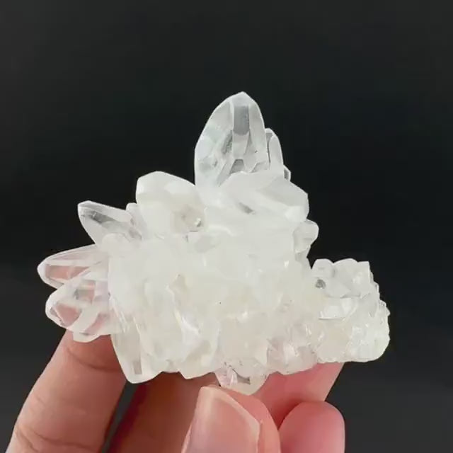 Ice Calcite | clear crystal cluster, raw natural mineral specimen