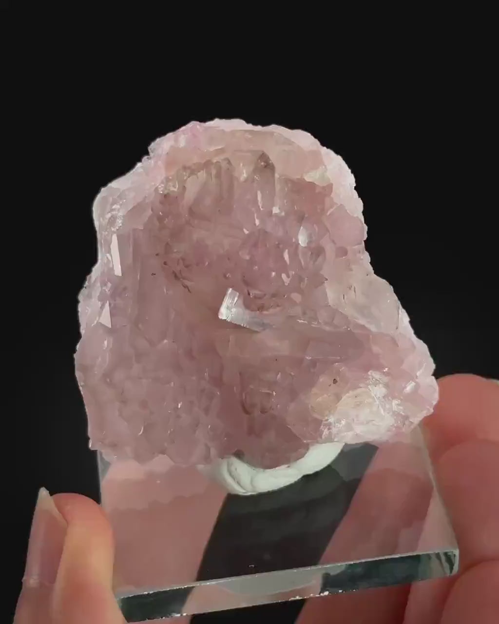 Crystallized Rose Quartz | Rare mineral specimen from Brazil