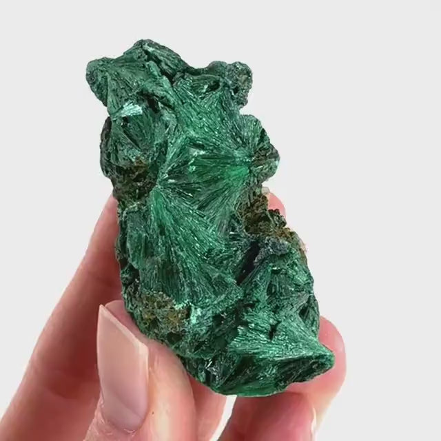 Fibrous Velvet Malachite Specimen (Congo), natural malachite, velvet malachite, malachite crystal