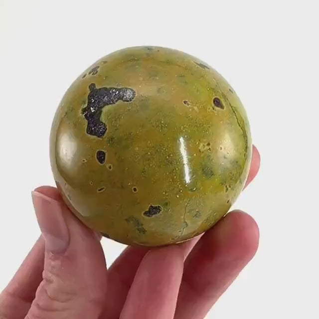 Atlantisite Sphere | Polished Stichtite in Serpentine, Crystal Ball from Tasmania