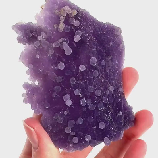 Purple Grape Agate | botryoidal crystal cluster, mineral specimen from Indonesia