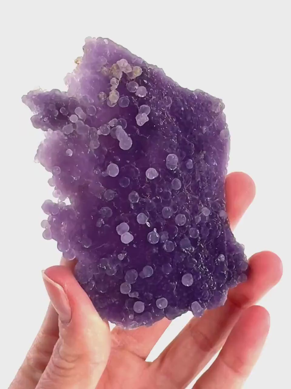 Purple Grape Agate | botryoidal crystal cluster, mineral specimen from Indonesia