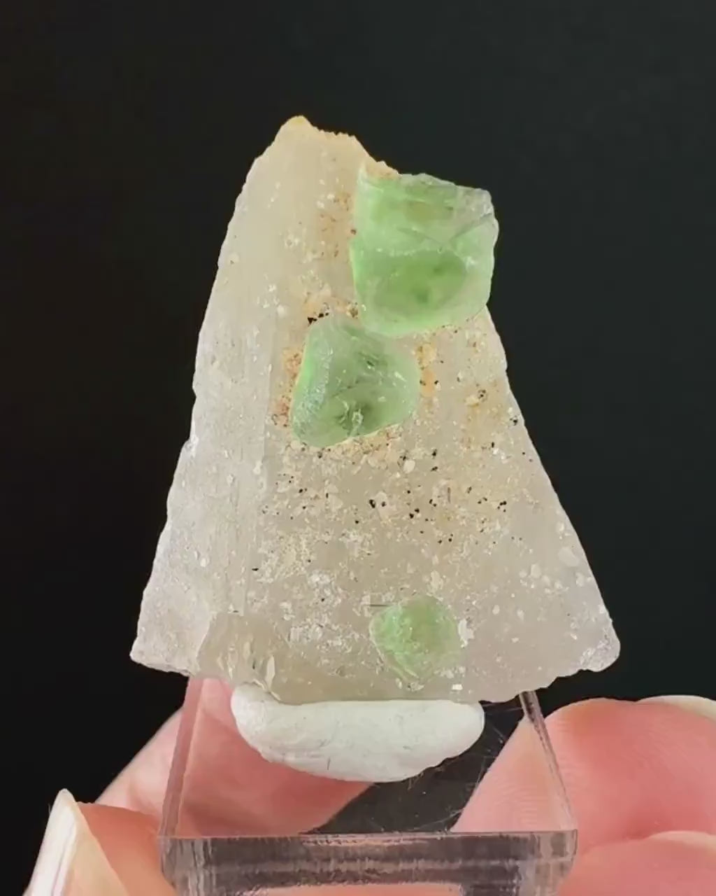 Fluorite on Quartz (Erongo, Namibia) | fluorite cluster, green fluorite, fluorite, mineral specimen