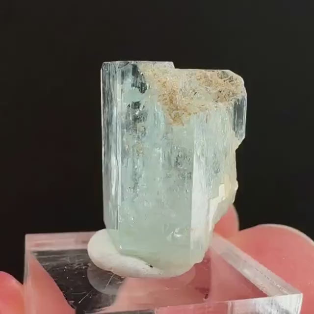 Beryl var. Aquamarine (Namibia) | natural aquamarine crystal, mineral specimen