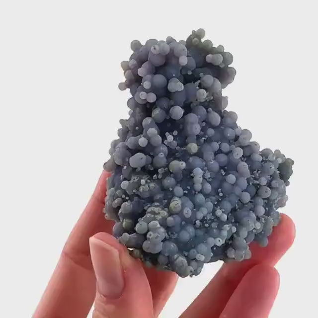 Grape Agate | botryoidal crystal cluster, purple mineral specimen from Indonesia