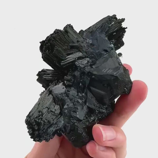 Black Tourmaline Cluster | Namibian Raw Crystal Protection Stone