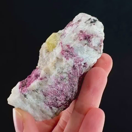 Rare! Londonite with Liddicoatite | natural crystal cluster, raw mineral specimen (Madagascar)