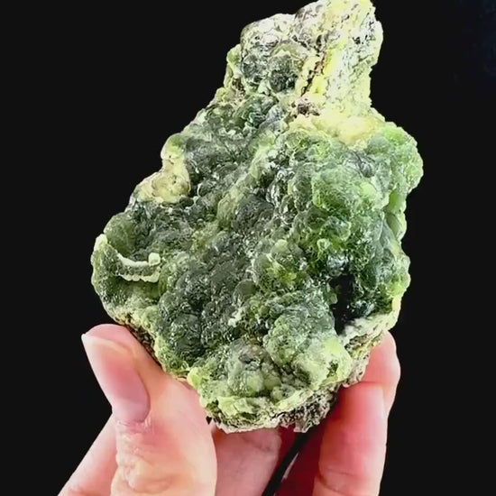 Cuprian Smithsonite (Arizona, USA) | green smithsonite crystal, rare mineral specimen