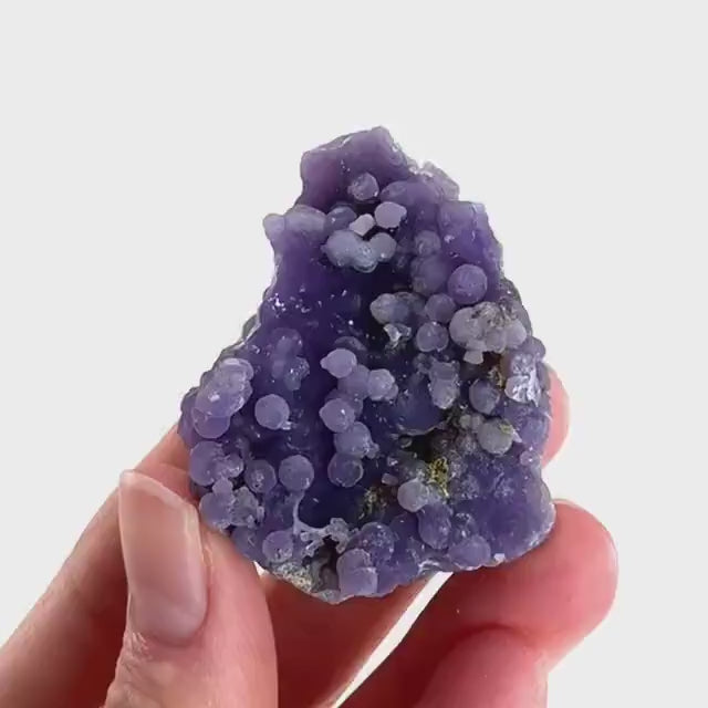 Grape Agate | botryoidal crystal cluster, purple mineral specimen from Indonesia