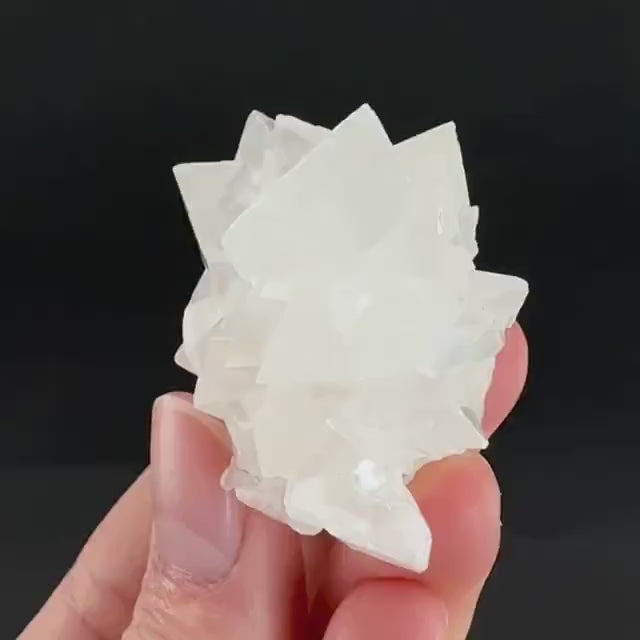 Ice Calcite | clear crystal cluster, raw natural mineral specimen