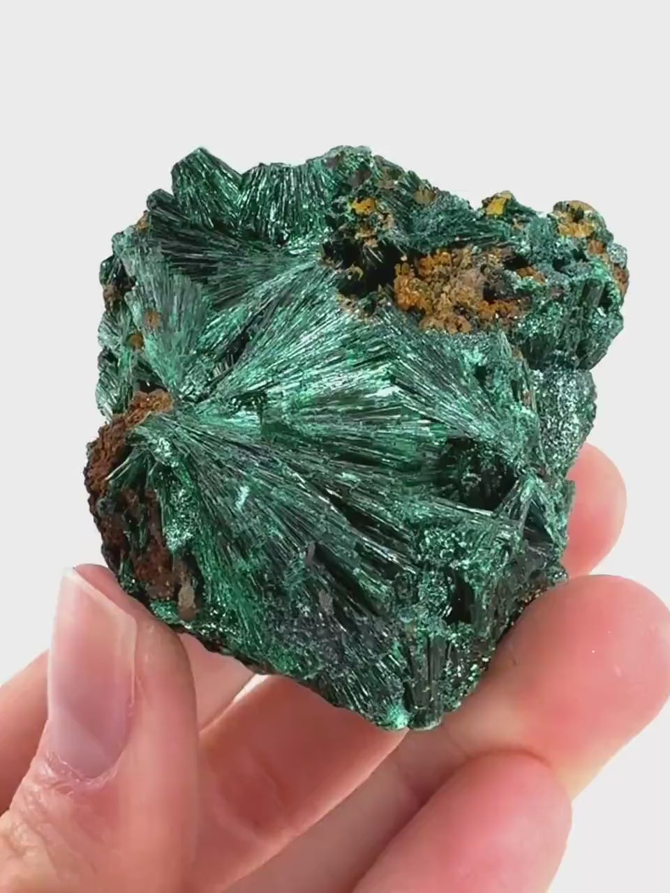 Fibrous Malachite (DR Congo) | raw green malachite crystal, mineral specimen