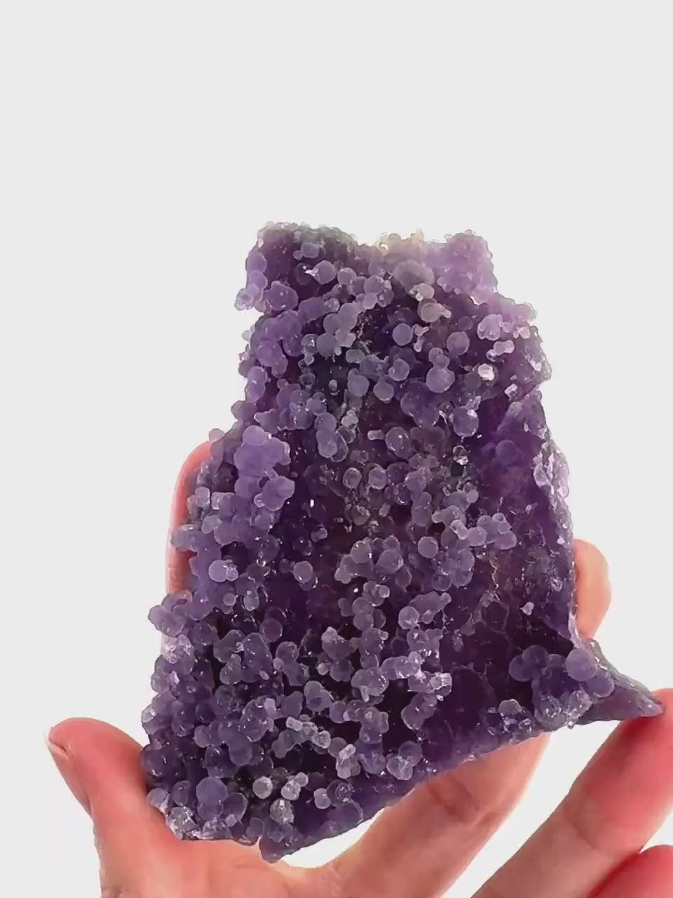 Purple Grape Agate | botryoidal crystal cluster, mineral specimen from Indonesia