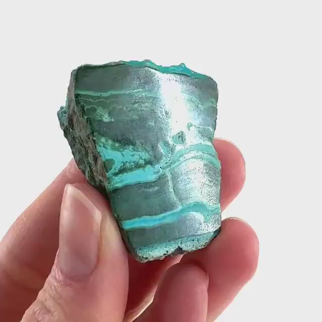 Malachite & Chrysocolla Slice | Polished Malacolla Crystal Slab