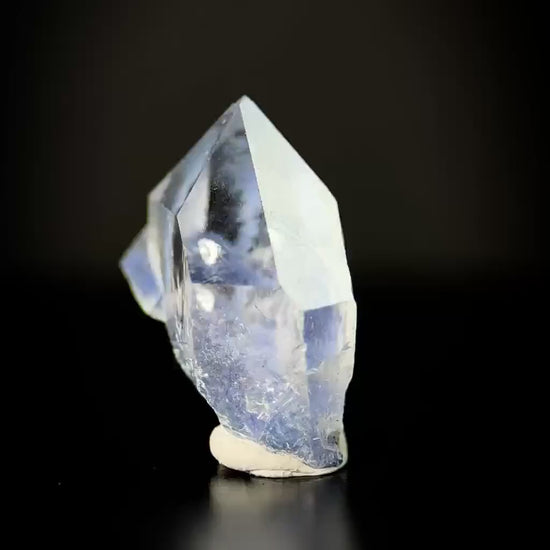 Dumortierite in Quartz | blue crystal point, rare mineral specimen from Brazil