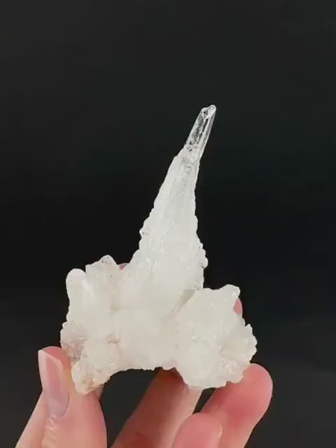 Ice Calcite | clear crystal cluster, raw natural mineral specimen