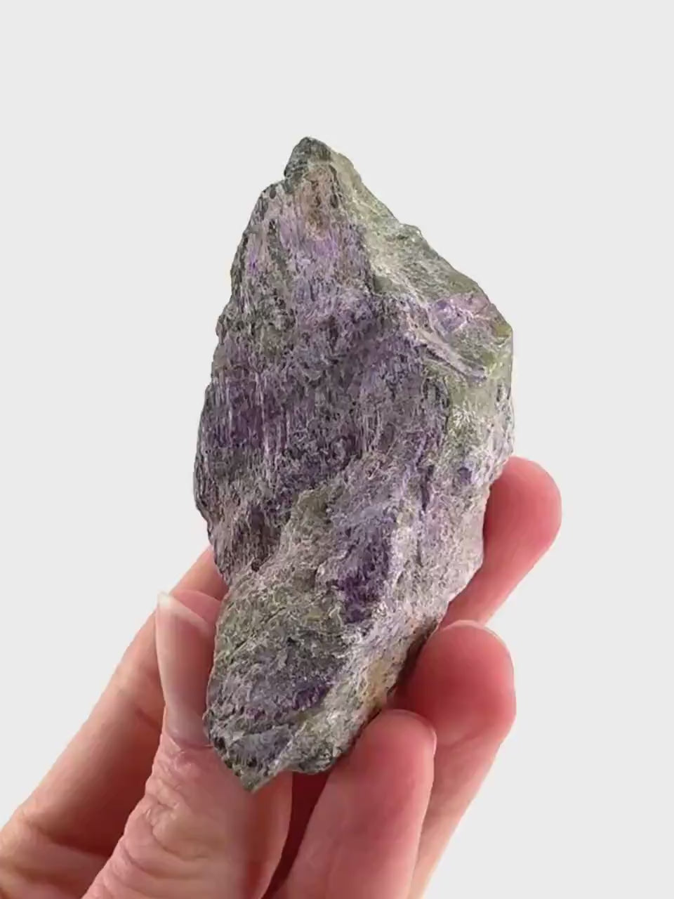 Stichtite | raw purple stichtite with serpentine, mineral specimen from South Africa