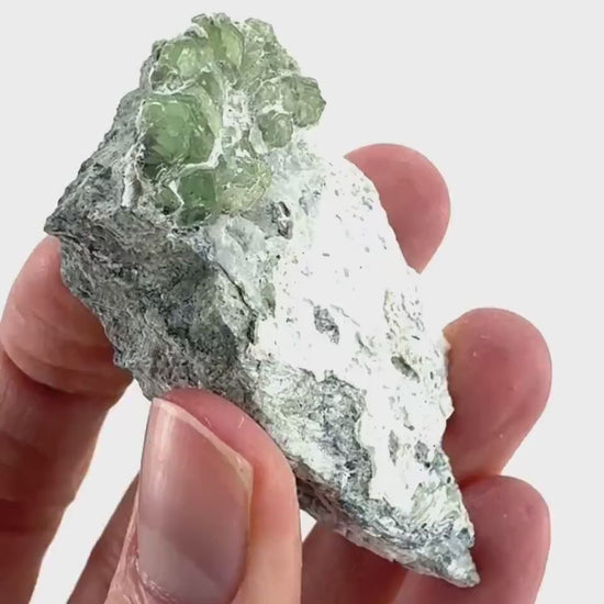 Demantoid Garnet on Matrix (Pakistan) | green garnet crystal, mineral specimen