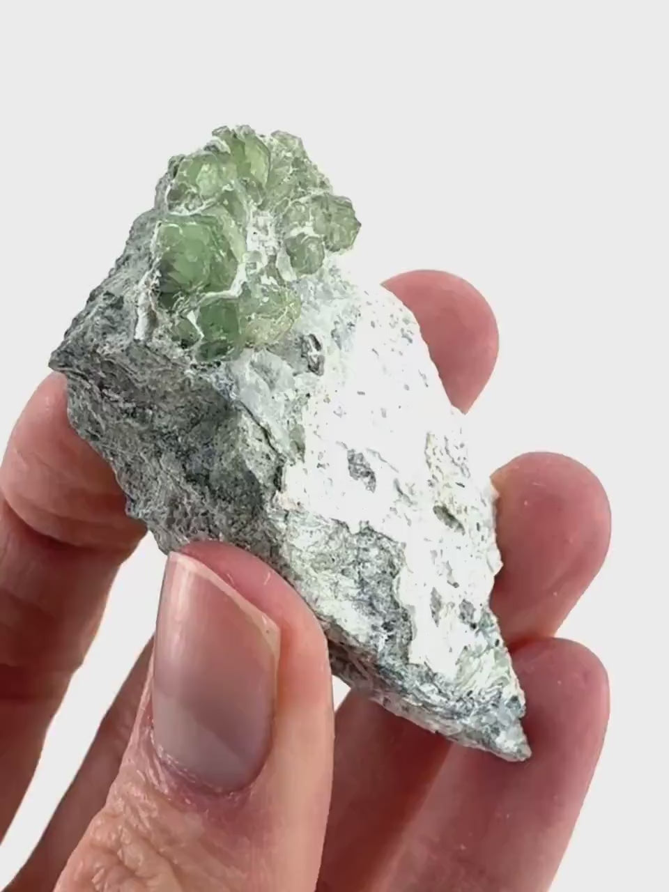 Demantoid Garnet on Matrix (Pakistan) | green garnet crystal, mineral specimen