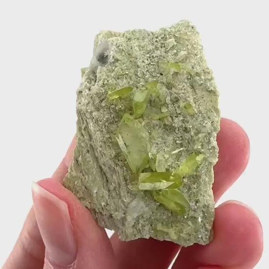 Titanite on Matrix | green sphene crystal, mineral specimen from Pakistan