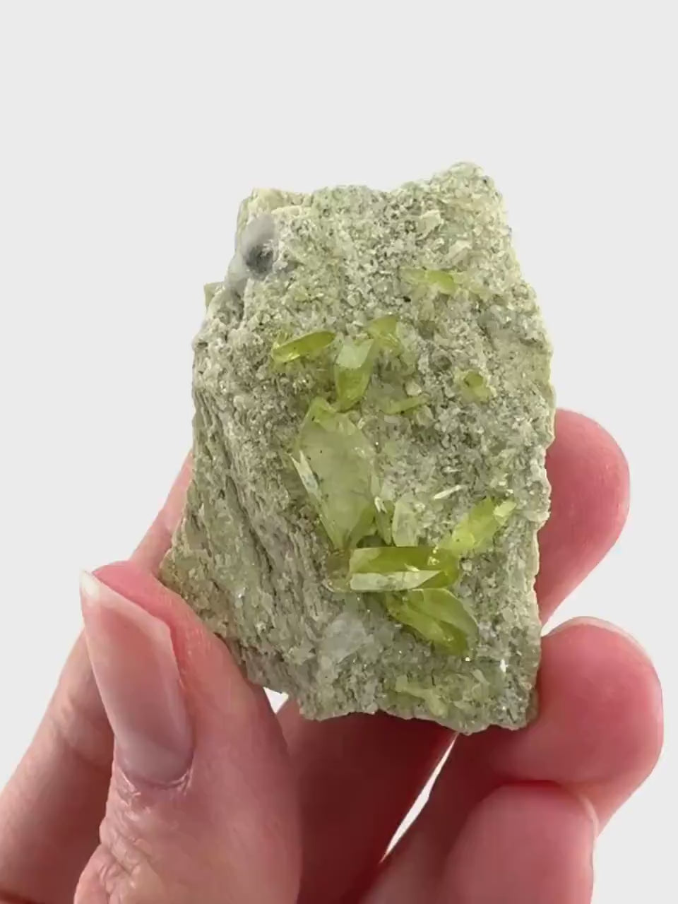 Titanite on Matrix | green sphene crystal, mineral specimen from Pakistan