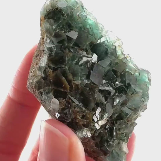 Okorusu Fluorite (Namibia) | green fluorite cluster, crystals, mineral specimen