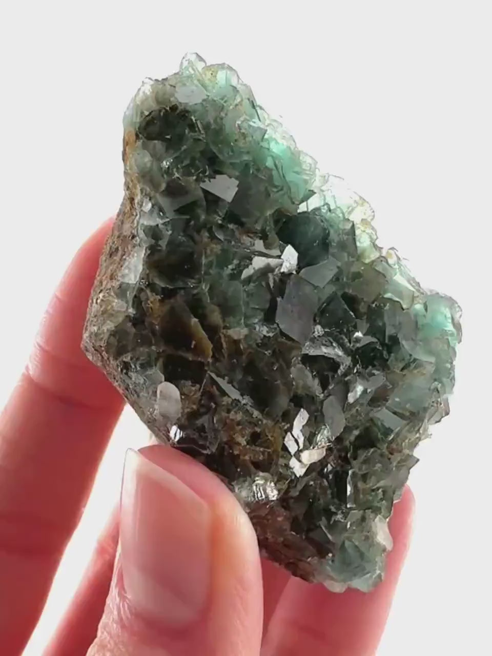 Okorusu Fluorite (Namibia) | green fluorite cluster, crystals, mineral specimen